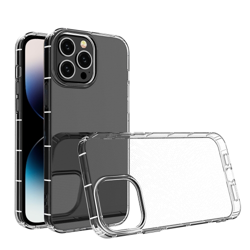 

For iPhone 14 Pro Max Airbag Four-Corner Full Coverage Shockproof TPU Phone Case (Transparent)