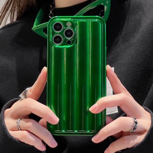 

Roman Column Stripes TPU Phone Case For iPhone 14 Max(Emerald)