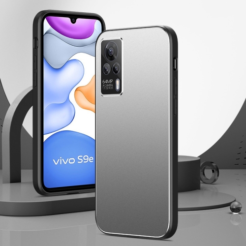 

For vivo S9e All-Inclusive Lens Frosted Metal Phone Case(Silver Grey)