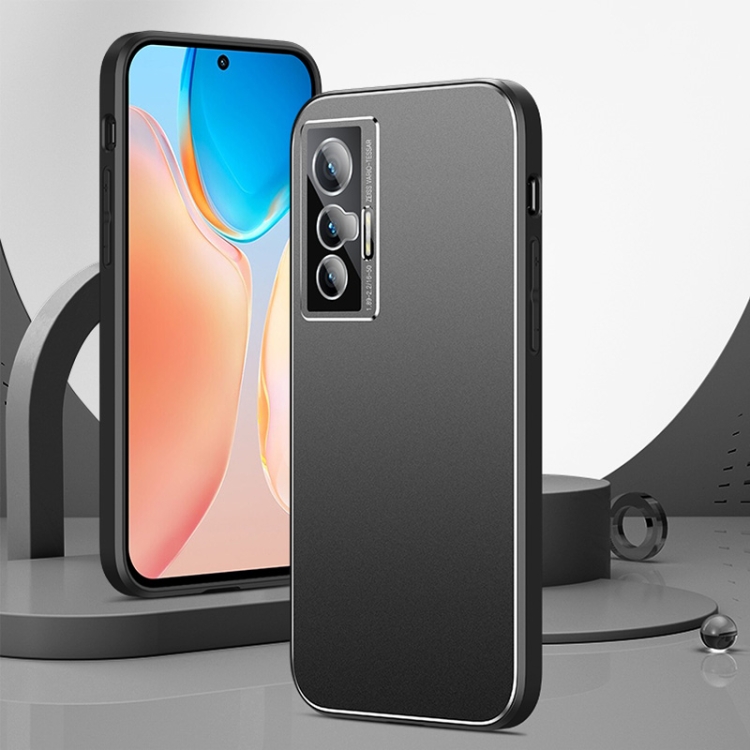 

For vivo X70 All-Inclusive Lens Frosted Metal Phone Case(Black)