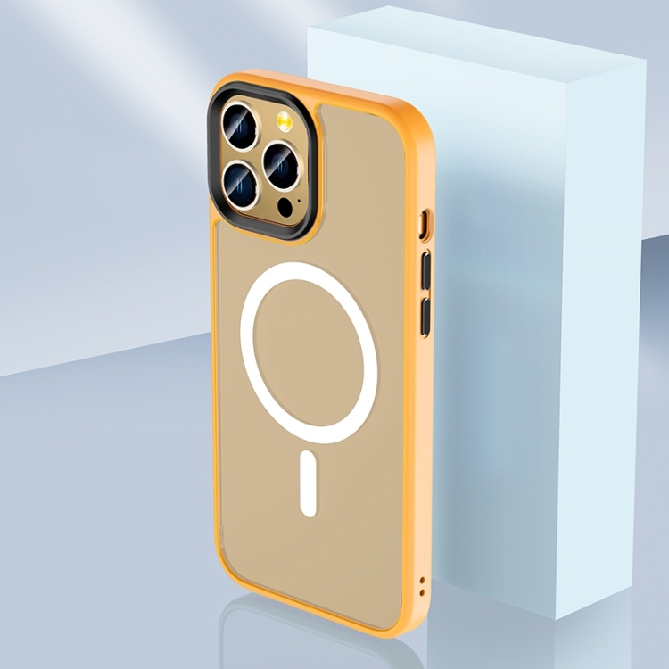 

Skin Feel TPU + Frosted PC MagSafe Phone Case For iPhone 14 Pro Max(Orange)