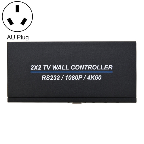 

BT100 4K 60Hz 1080P 2 x 2 TV Wall Controller, Plug Type:AU Plug(Black)