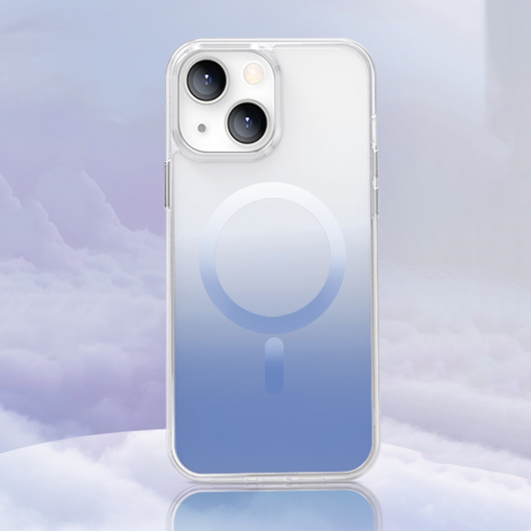

For iPhone 14 Gradient Magsafe Magnetic Phone Case (Blue)