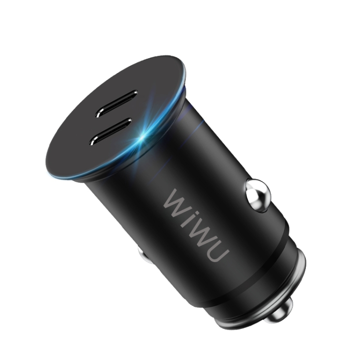 

WiWU PC400 40W Dual Type-C PD Car Charger(Black)