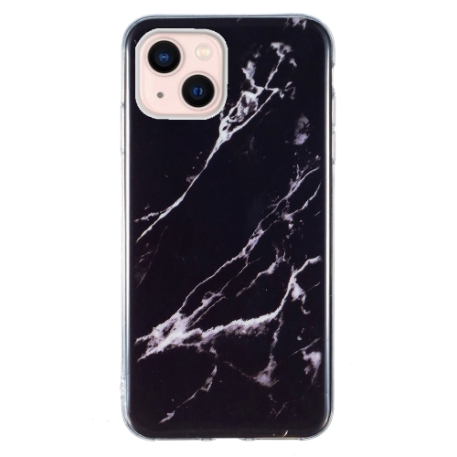 

For iPhone 13 mini IMD Marble Pattern TPU Phone Case (Black)