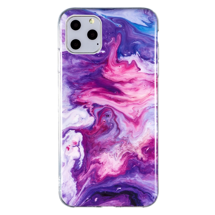 

IMD Marble Pattern TPU Phone Case For iPhone 11 Pro(Red)