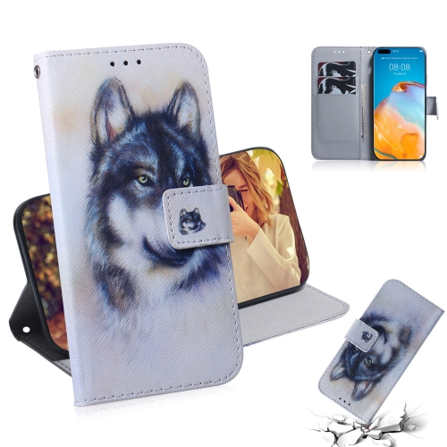 

For Huawei P40 Pro 3D Colored Drawing Horizontal Flip Leather Case with Holder & Card Slot & Wallet(Wolf)