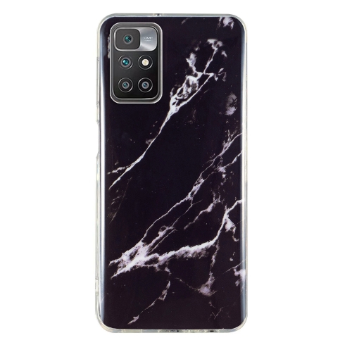 

For Xiaomi Redmi 10 IMD Marble Pattern TPU Phone Case(Black)