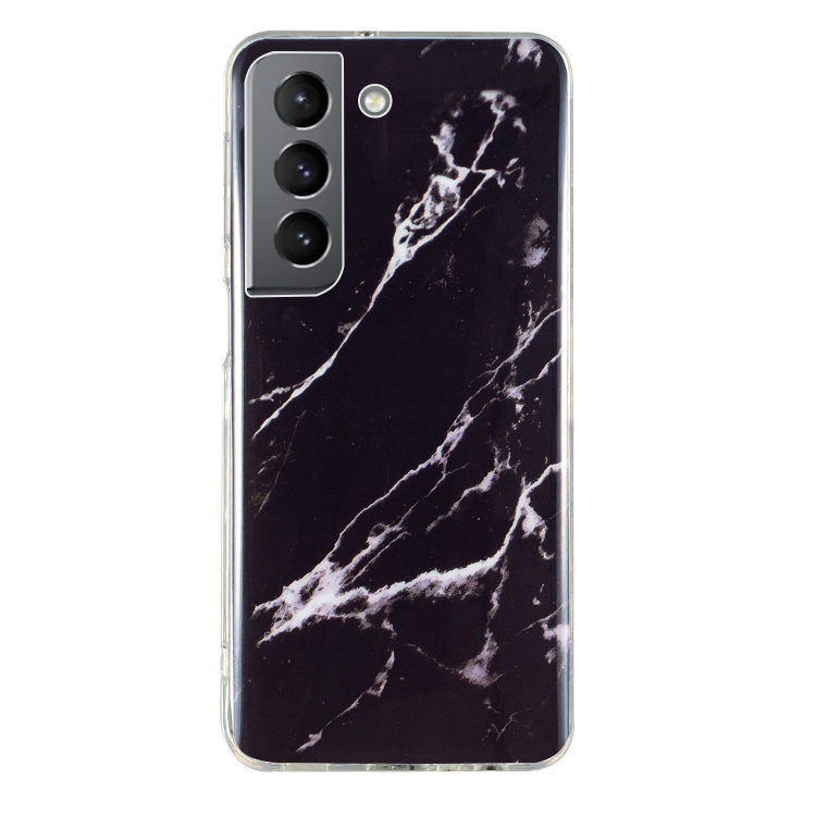 

For Samsung Galaxy S22+ 5G IMD Marble Pattern TPU Phone Case(Black)