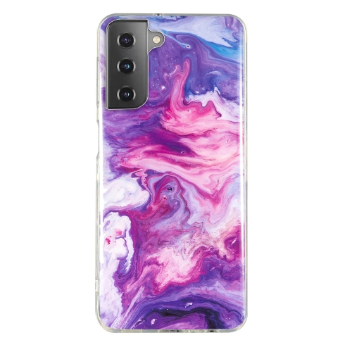 

For Samsung Galaxy S21 5G IMD Marble Pattern TPU Phone Case(Red)
