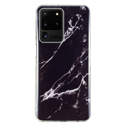 

For Samsung Galaxy S20 Ultra 5G IMD Marble Pattern TPU Phone Case(Black)