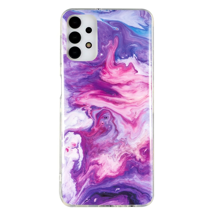 

For Samsung Galaxy A13 4G IMD Marble Pattern TPU Phone Case(Red)