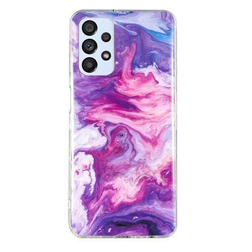 

For Samsung Galaxy A32 4G IMD Marble Pattern TPU Phone Case(Red)