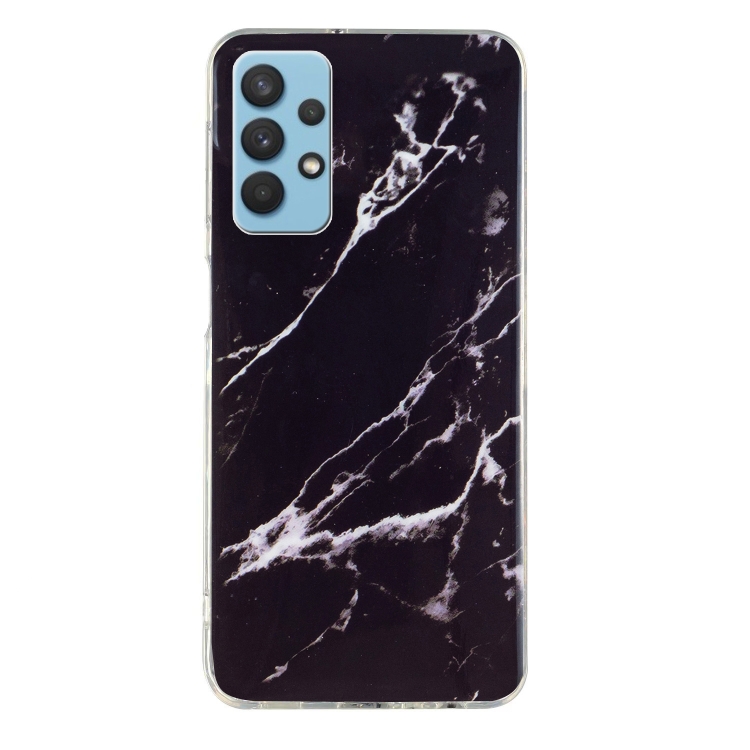 

For Samsung Galaxy A32 5G IMD Marble Pattern TPU Phone Case(Black)