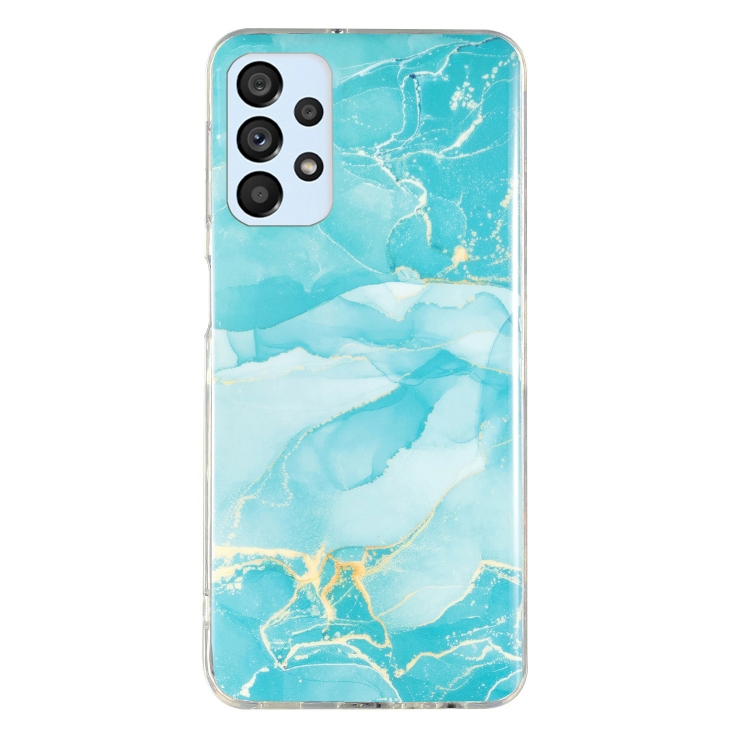 

For Samsung Galaxy A53 5G IMD Marble Pattern TPU Phone Case(Green)