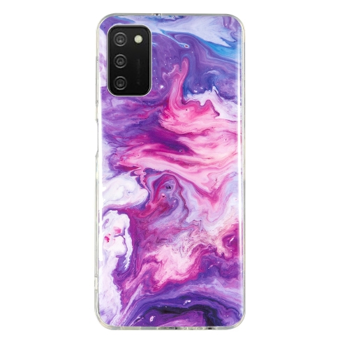 

For Samsung Galaxy A02s IMD Marble Pattern TPU Phone Case(Red)