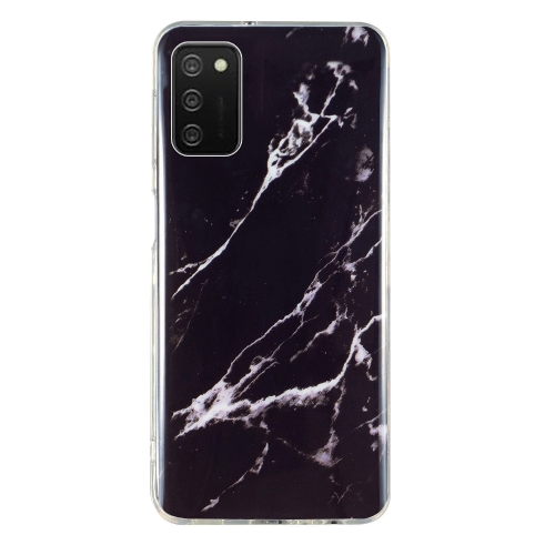 

For Samsung Galaxy A03s IMD Marble Pattern TPU Phone Case(Black)