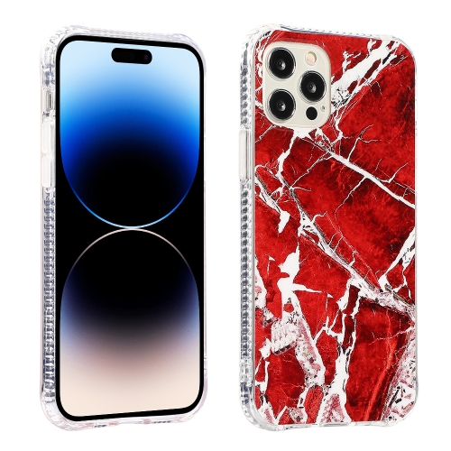 

Sands Marble Double-sided IMD Pattern Phone Case For iPhone 14 Pro Max(Red)