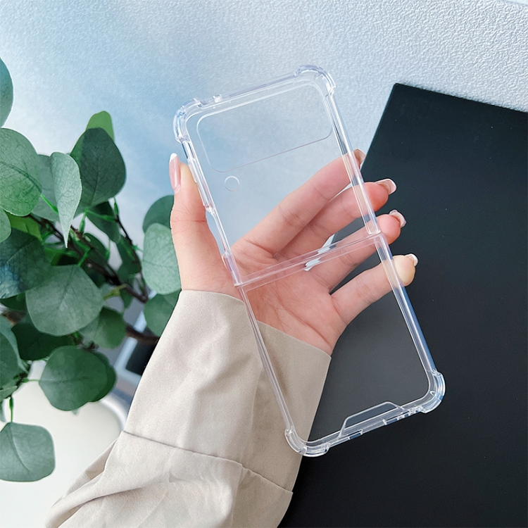 

For Samsung Galaxy Z Flip4 Shock-resistant Transparent Acrylic Phone Case(Transparent)