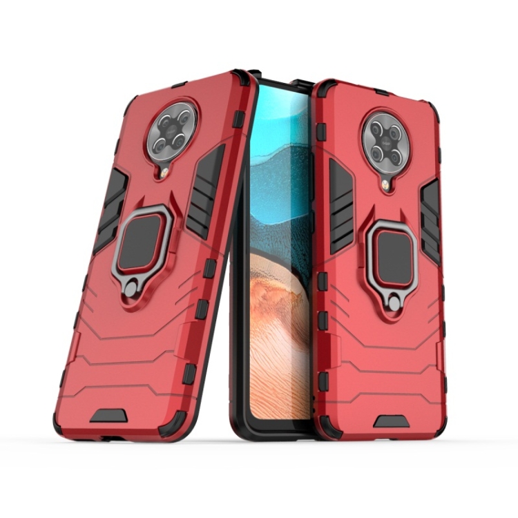 

For Xiaomi Redmi K30 Pro PC + TPU Shockproof Protective Case with Magnetic Ring Holder(Red)