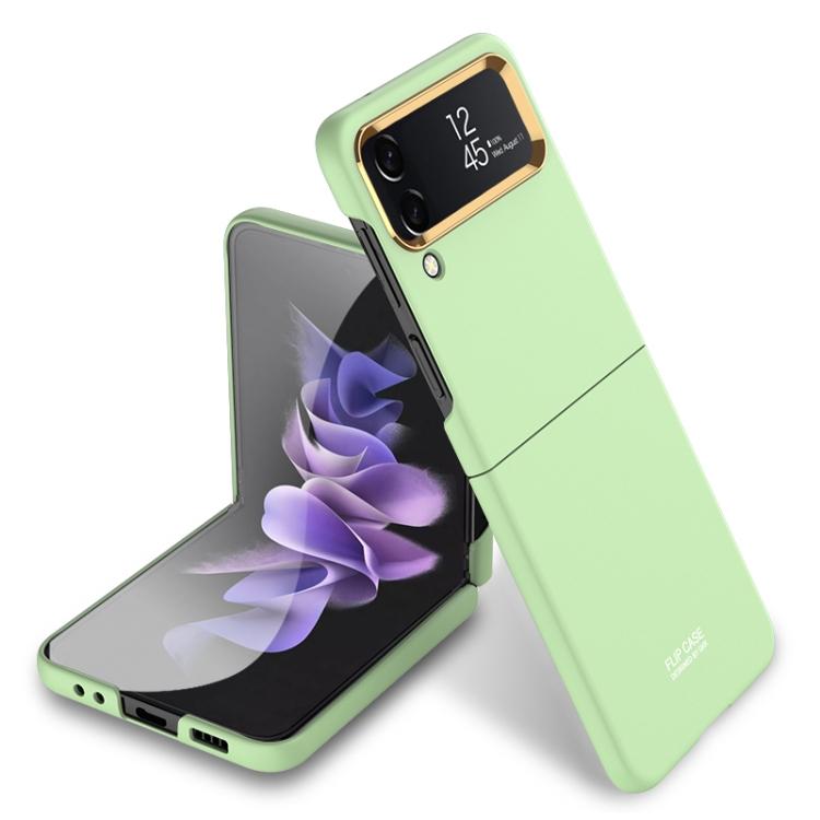 

For Samsung Galaxy Z Flip4 GKK Ultra-thin Electroplating Lens Frame Phone Case(Matcha Green)