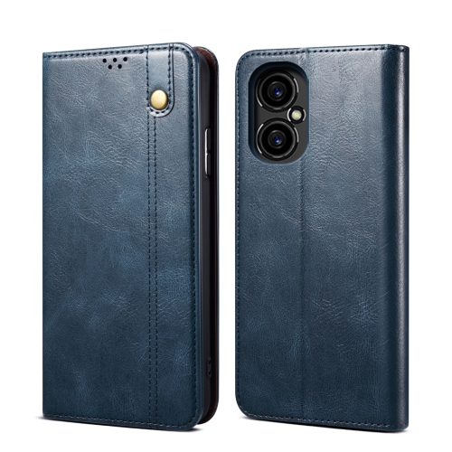 

For Xiaomi M4 5G Oil Wax Crazy Horse Texture Leather Phone Case(Blue)