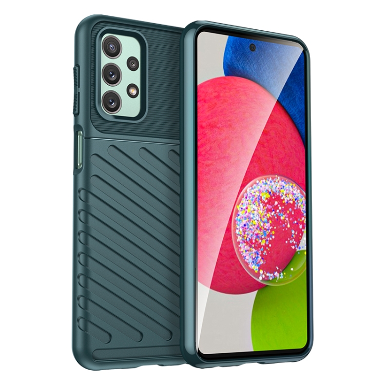 

For Samsung Galaxy F13 Thunderbolt Shockproof TPU Protective Soft Phone Case(Green)