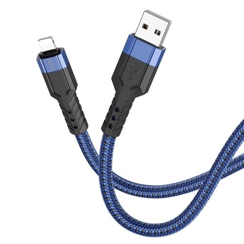 

hoco U110 2.4A USB to 8 Pin Charging Data Cable，Length：1.2m(Blue)