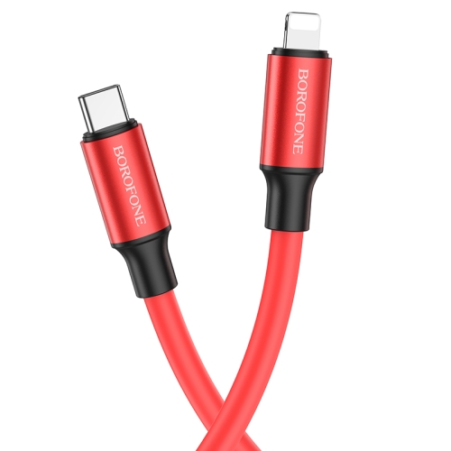 

Borofone BX82 Type-C to 8 Pin Bountiful PD Charging Data Cable, Length:1m(Red)