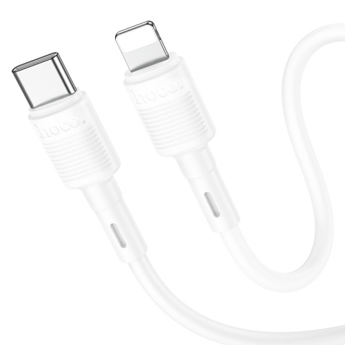 

hoco X83 20W USB-C / Type-C to 8 Pin Victory PD Charging Data Cable，Length：1m(White)