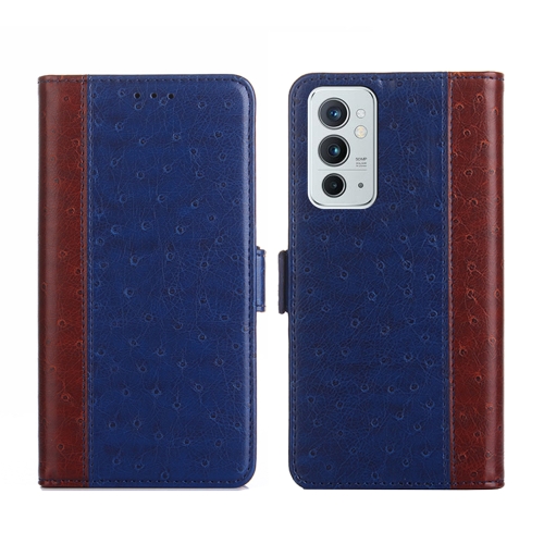 

For OnePlus 9RT 5G Ostrich Texture Flip Leather Phone Case(Blue)
