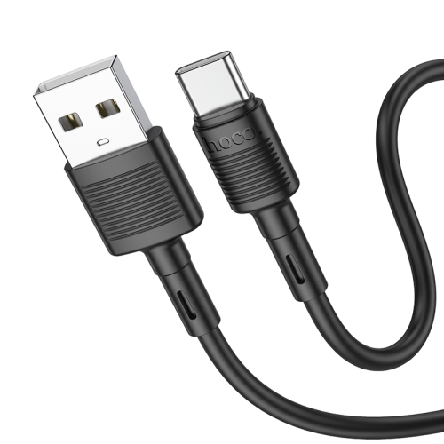 

hoco X83 3A USB to USB-C / Type-C Victory Charging Data Cable，Length：1m(Black)