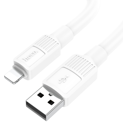 

hoco X84 2.4A USB to 8 Pin Solid Charging Data Cable，Length：1m(White)