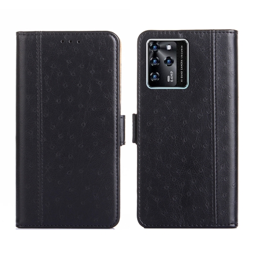 

For ZTE Blabe V30 Ostrich Texture Flip Leather Phone Case(Black)