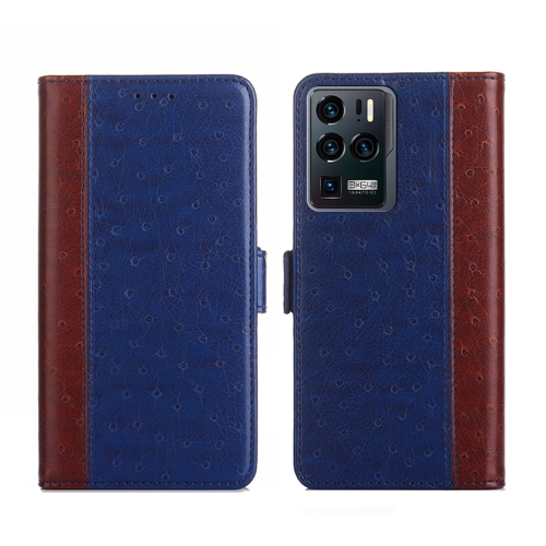 

For ZTE Axon 30 Ultra 5G Ostrich Texture Flip Leather Phone Case(Blue)
