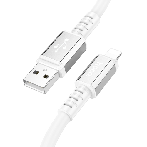 

hoco X85 2.4A USB to 8 Pin Strength Charging Data Cable，Length：1m(White)