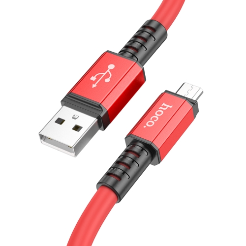 

hoco X85 2.4A USB to Micro USB Strength Charging Data Cable，Length：1m(Red)
