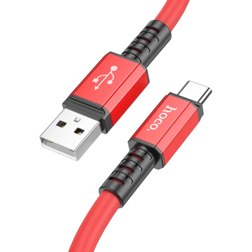 

hoco X85 3A USB to USB-C / Type-C Strength Charging Data Cable，Length：1m(Red)