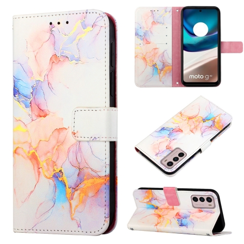 

For Motorola Moto G42 PT003 Marble Pattern Flip Leather Phone Case(LS004)