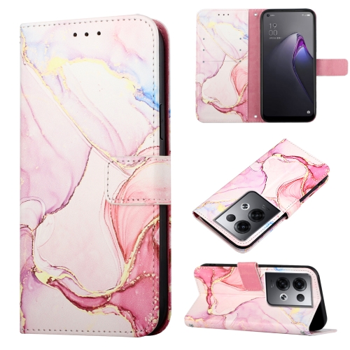 

For OPPO Reno8 Pro+ PT003 Marble Pattern Flip Leather Phone Case(LS005)