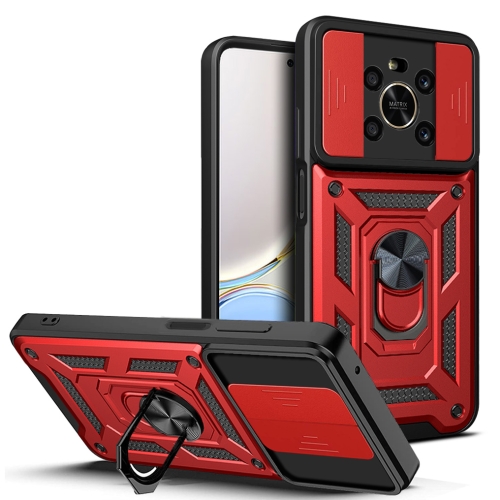 

For Honor X9 5G/X9 4G Sliding Camera Design TPU + PC Phone Case(Red)