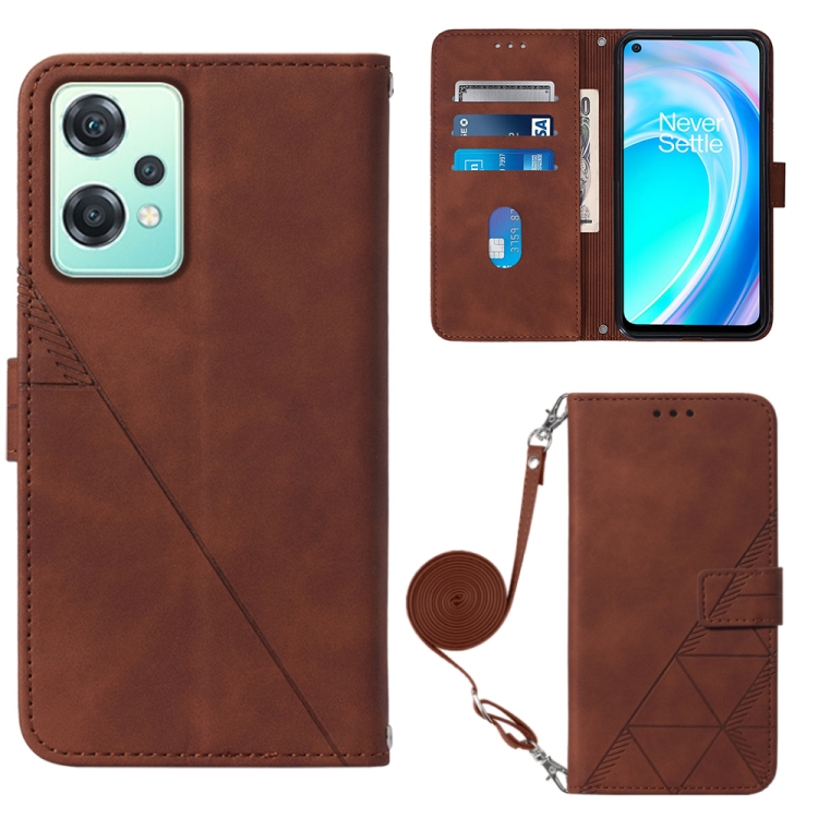 

For OnePlus Nord CE 2 Lite 5G Crossbody 3D Embossed Flip Leather Phone Case(Brown)