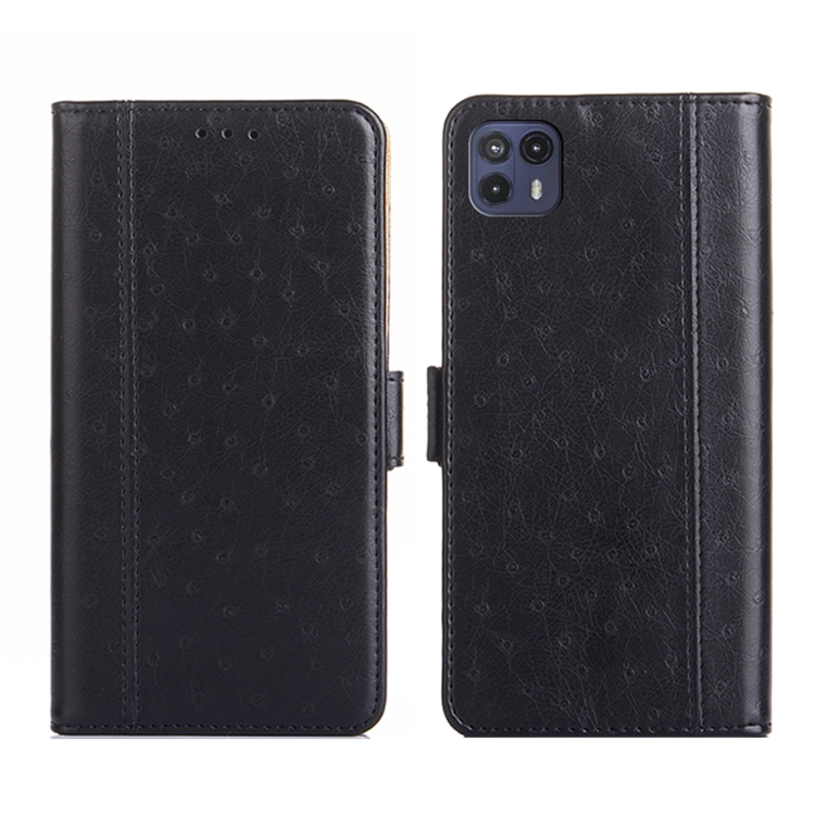 

For Motorola Moto G50 5G Ostrich Texture Flip Leather Phone Case(Black)