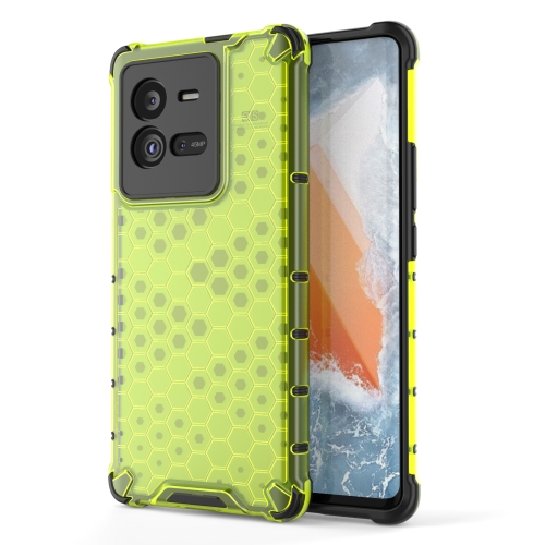 For vivo iQOO 10 Pro 5G Shockproof Honeycomb PC + TPU Protective Phone Case(Green)