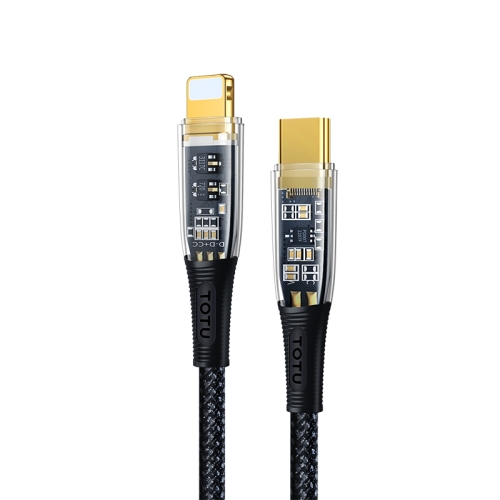 

TOTU BPD-010 Exploer Series USB-C / Type-C to 8 Pin PD Fast Charging Data Cable,length：1.2m(Black)