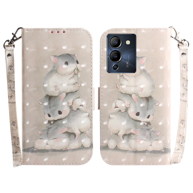 

For Infinix Note 12 G96/X670 3D Colored Horizontal Flip Leather Phone Case(Squirrels)