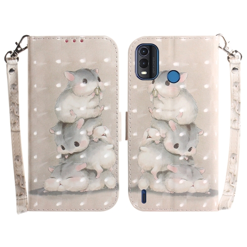 

For Nokia G11 Plus 3D Colored Horizontal Flip Leather Phone Case(Squirrels)