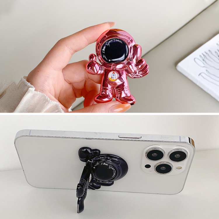 

Electroplating PC Astronaut Hidden Phone Sticker Holder(Black)