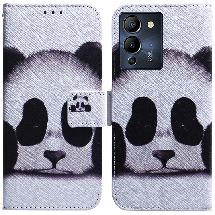 

For Infinix Note 12 G96/X670 Coloured Drawing Leather Phone Case(Panda)