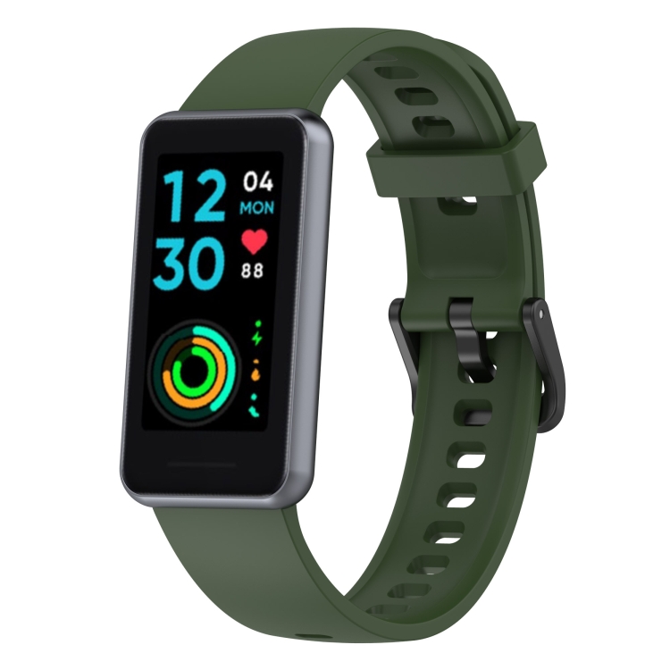 

For Realme Band 2 Silicone Watch Band(Army Green)
